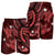 Hawaii Polynesian Turtle Hibiscus Men's Shorts - Red - AH - Polynesian Pride