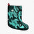 Hawaii Polynesian Turtle Hibiscus Christmas Stocking - Turquoise - AH Christmas Stocking 26 X 42 cm Black - Polynesian Pride