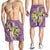 Hawaii Polynesian Turtle Hibiscus Men's Shorts - Yellow - AH - Polynesian Pride