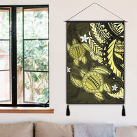 Hawaii Polynesian Turtle Hibiscus Hanging Poster - Yelow - AH - Polynesian Pride