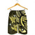 Hawaii Polynesian Turtle Hibiscus Men's Shorts - Yelow - AH - Polynesian Pride