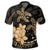 Hawaii Polynesian Turtle Plumeria Polo Shirt Pog Style Gold - Polynesian Pride