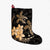 Hawaii Polynesian Turtle Plumeria Christmas Stocking - Pog Style Gold - AH Christmas Stocking 26 X 42 cm Black - Polynesian Pride