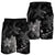 Hawaii Polynesian Turtle Plumeria Men's Shorts - Pog Style Gray - AH - Polynesian Pride