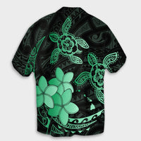 Hawaii Polynesian Turtle Plumeria Hawaiian Shirt - Pog Style Green - AH - Polynesian Pride