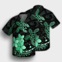 Hawaii Polynesian Turtle Plumeria Hawaiian Shirt - Pog Style Green - AH - Polynesian Pride