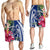 Hawaii Polynesian Turtle Tropical Hibiscus Plumeria Men's Shorts - Blue - AH - Polynesian Pride