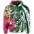 Hawaiian Polynesian Turtle Tropical Hibiscus Plumeria Hoodie Green - Polynesian Pride