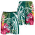 Hawaii Polynesian Turtle Tropical Hibiscus Plumeria Men's Shorts - Turquoise - AH - Polynesian Pride