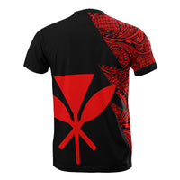 Hawaii T Shirt Polynesian Patter Red Flash Style - Polynesian Pride