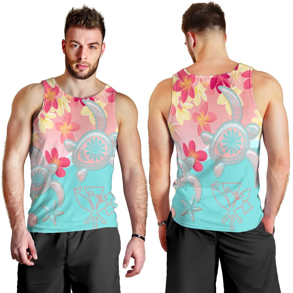 Hawaii Sea Turtle Plumeria Tank Top - AH - Polynesian Pride