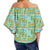 Hawaii Seamless Exotic Tiki Pattern Women's Off Shoulder Wrap Waist Top - AH - Polynesian Pride