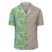 Hawaii Seamless Exotic Tiki Pattern Lauhala Moiety Hawaiian Shirt - Polynesian Pride