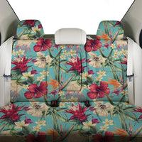 Hawaii Seamless Floral Pattern With Tropical Hibiscus, Watercolor Back Seat Cover - Polynesian Pride