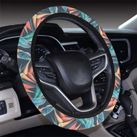 Hawaii Seamless Tropical Flower Hawaiian Summer Hawaii Universal Steering Wheel Cover with Elastic Edge - Polynesian Pride