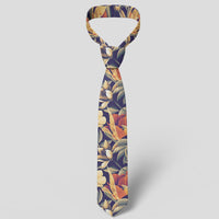Hawaii Seamless Tropical Flower Plant And Leaf Pattern Background Necktie - Polynesian Pride