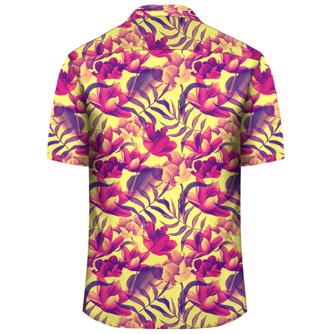 Hawaii Seamless Tropical Flower Plant Pattern Background Hawaiian Shirt - Polynesian Pride