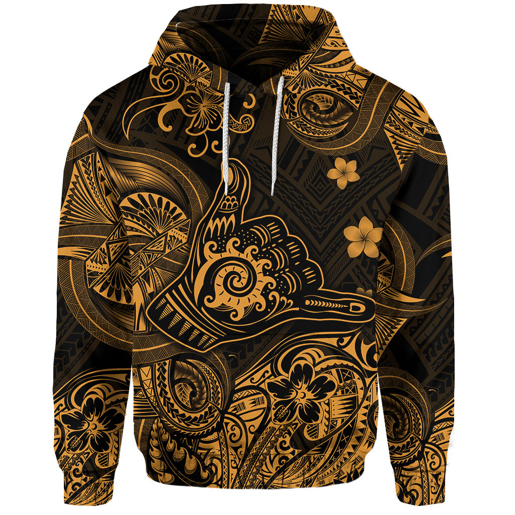 Custom Hawaii Shaka Polynesian Hoodie Unique Style Gold LT8 - Polynesian Pride