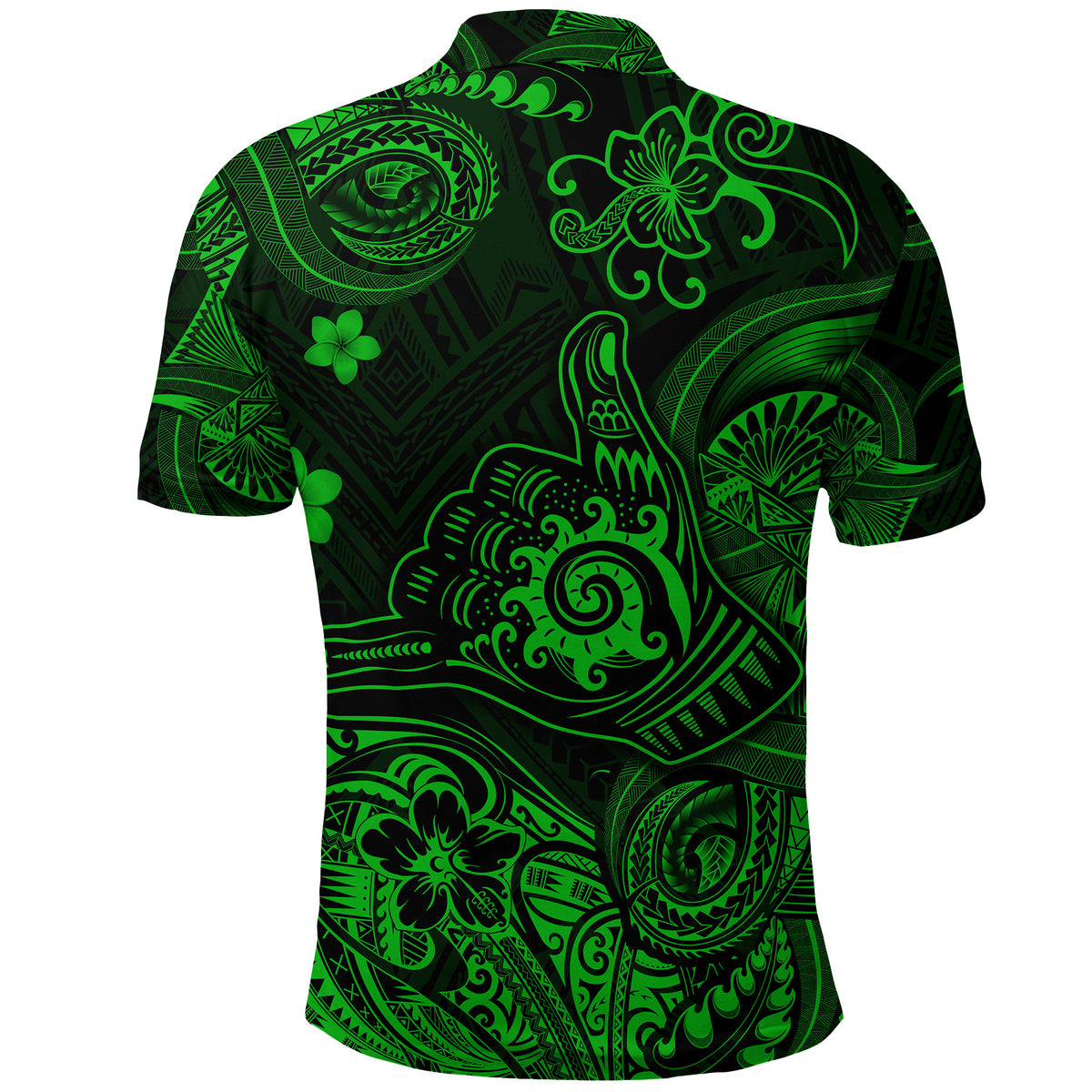 Hawaii Shaka Polynesian Polo Shirt Unique Style Green NO.1 LT8 - Polynesian Pride