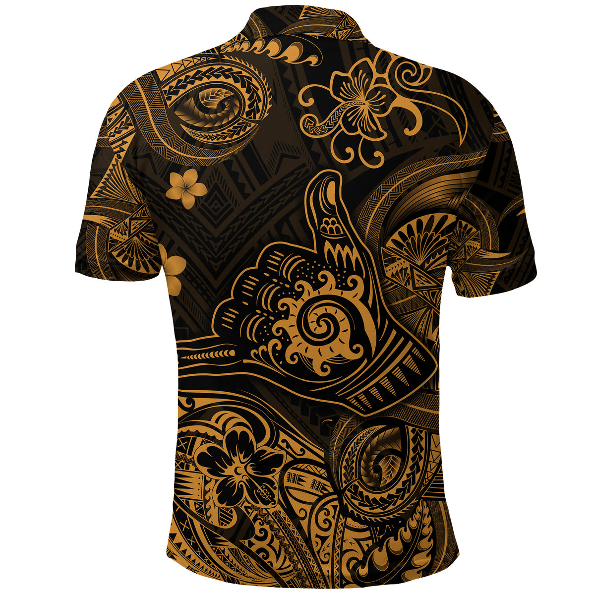 Hawaii Shaka Polynesian Polo Shirt Unique Style Gold LT8 - Polynesian Pride