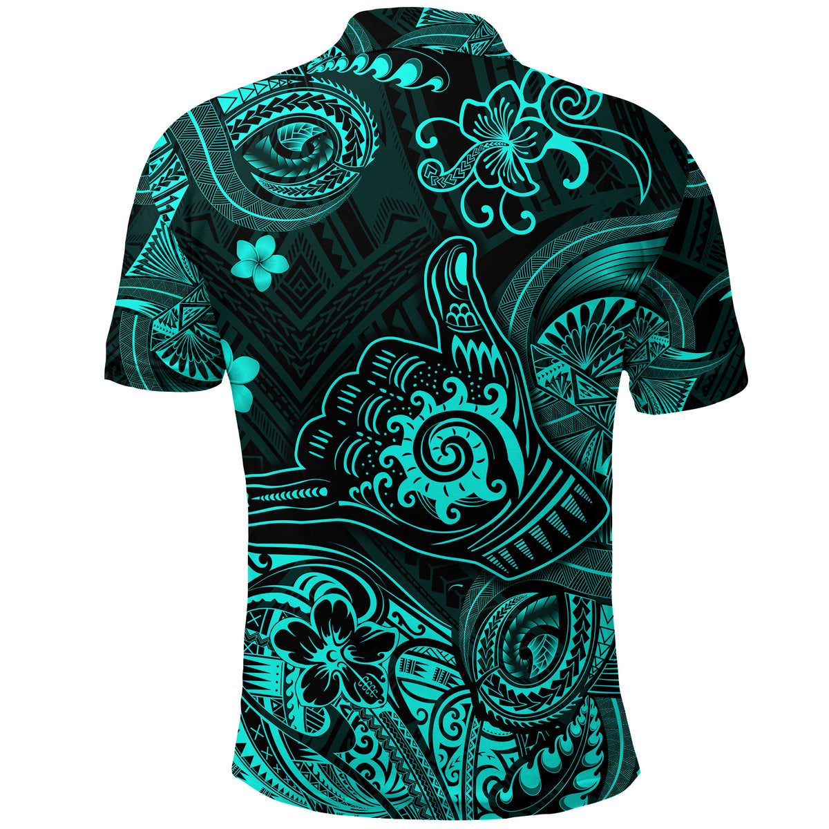 Hawaii Shaka Polynesian Polo Shirt Unique Style Turquoise LT8 - Polynesian Pride