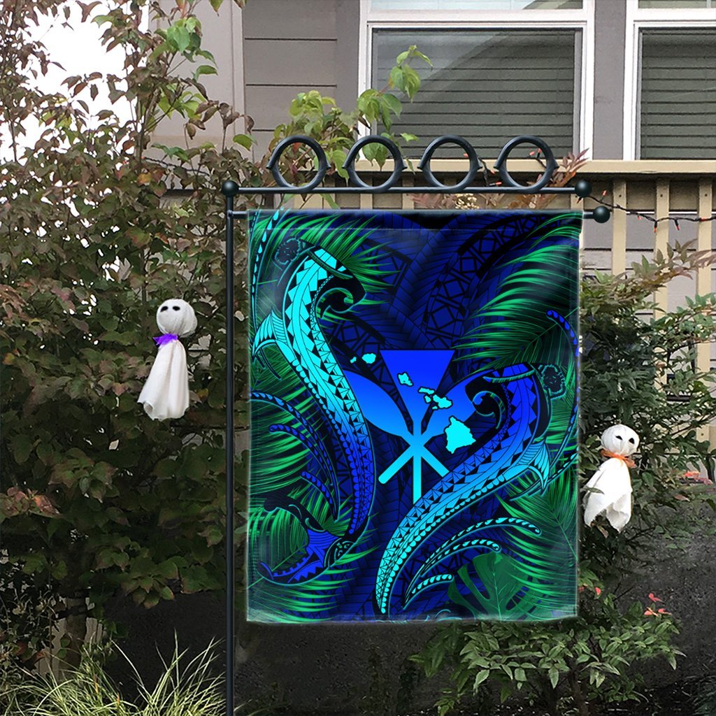 Hawaii Shark Polynesian Tropical Flag - Blue - AH - Polynesian Pride