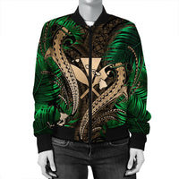 Hawaii Shark Polynesian Tropical Bomber Jacket - Gold - AH - Polynesian Pride