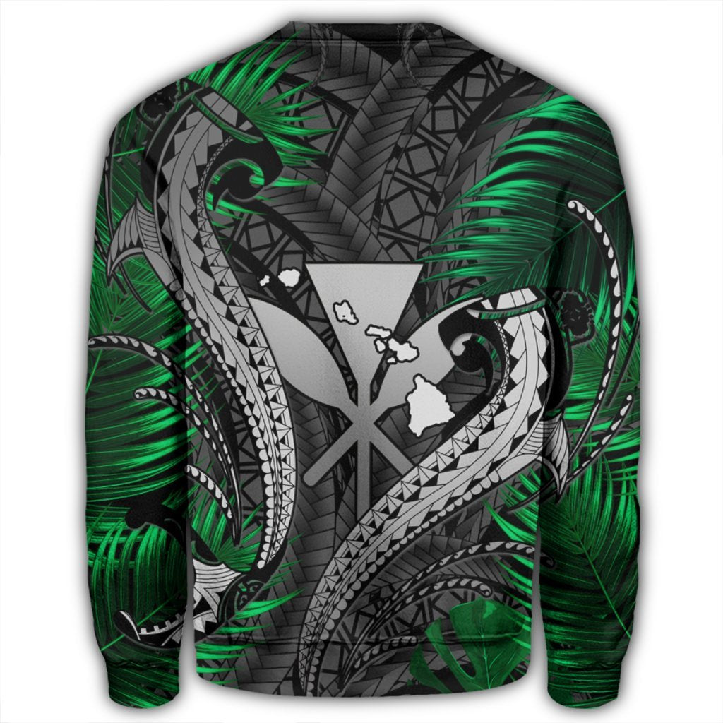 Hawaii Shark Polynesian Tropical Sweatshirt - Gray - AH - Polynesian Pride