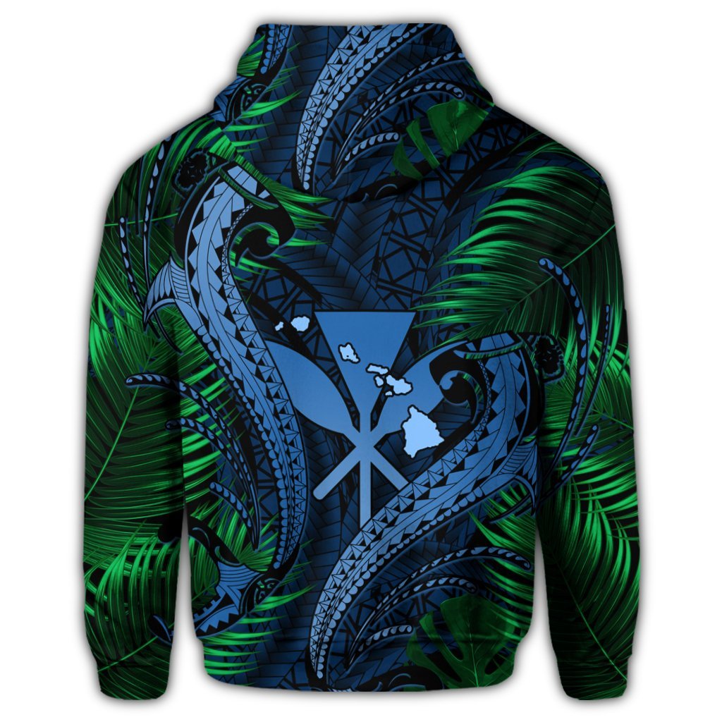 Hawaiian Shark Polynesian Tropical Hoodie Pastel - Polynesian Pride