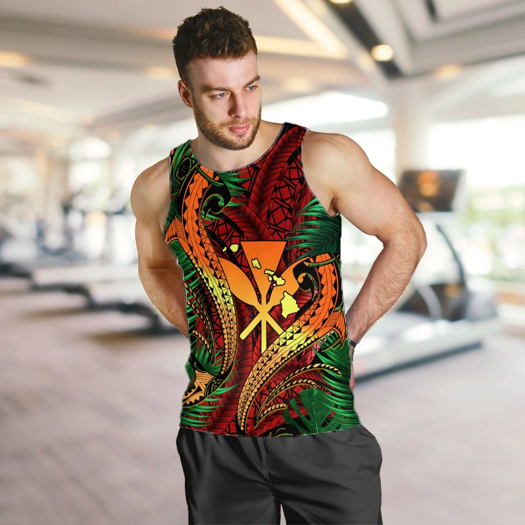 Hawaii Shark Polynesian Tropical Tank Top - Red - AH - Polynesian Pride