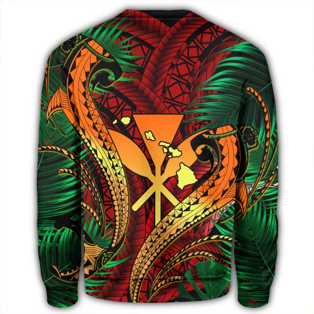 Hawaii Shark Polynesian Tropical Sweatshirt - Red - AH - Polynesian Pride