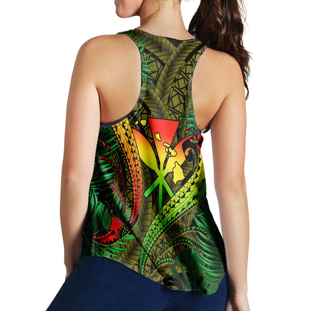 Hawaii Shark Polynesian Tropical Racerback Tank - Reggae - AH - Polynesian Pride