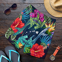 Hawaii Shark Tropical Color Men's Shorts - AH Art - Polynesian Pride