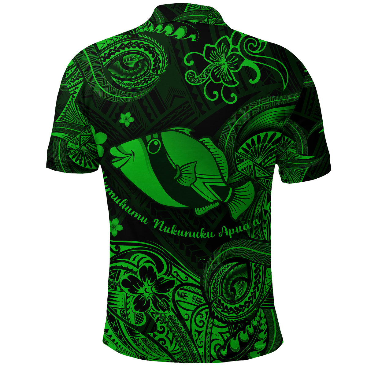 Hawaii State Fish: Humuhumu Nukunuku Apuaa Polynesian Polo Shirt Unique Style Green LT8 - Polynesian Pride