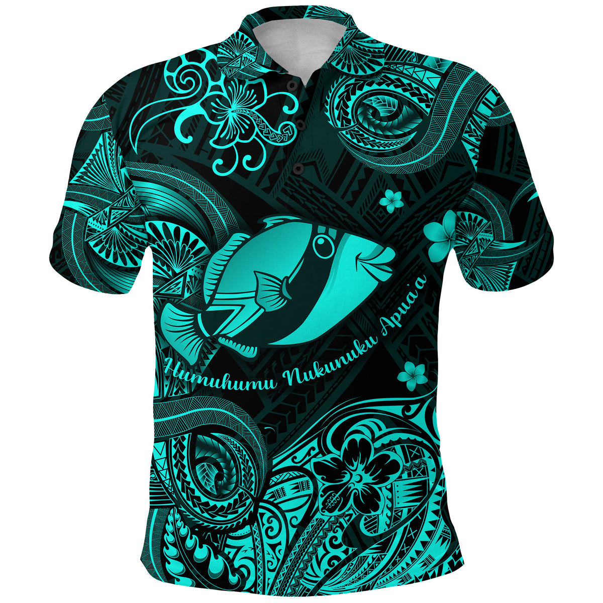 Hawaii State Fish: Humuhumu Nukunuku Apuaa Polynesian Polo Shirt Unique Style Turquoise LT8 - Polynesian Pride
