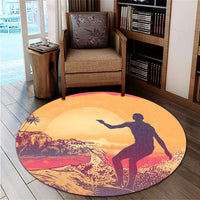 Hawaii Suffer Round Carpet AH - Polynesian Pride