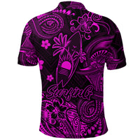 Hawaii Surfing Polynesian Polo Shirt Unique Style Pink LT8 - Polynesian Pride