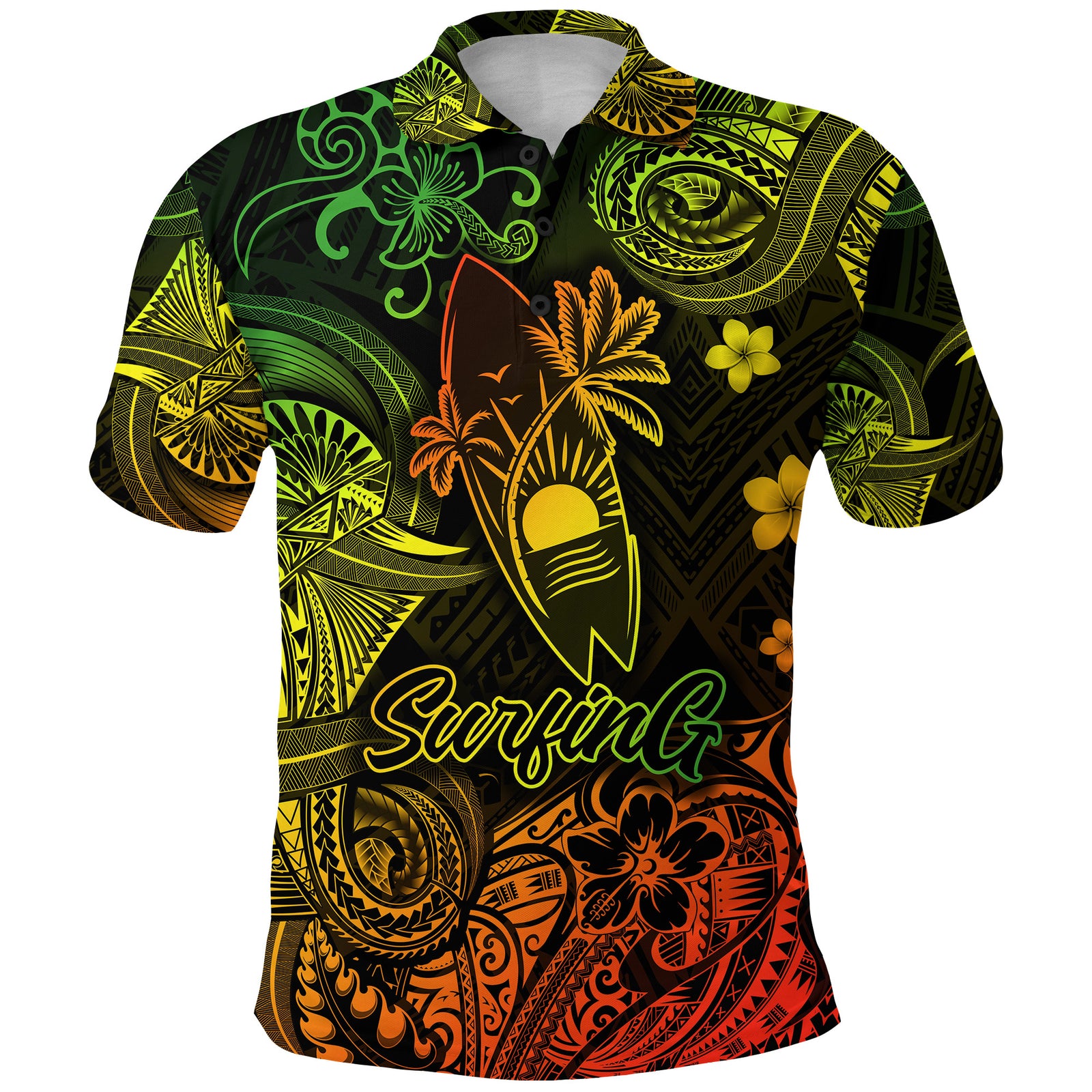Hawaii Surfing Polynesian Polo Shirt Unique Style Reggae LT8 - Polynesian Pride