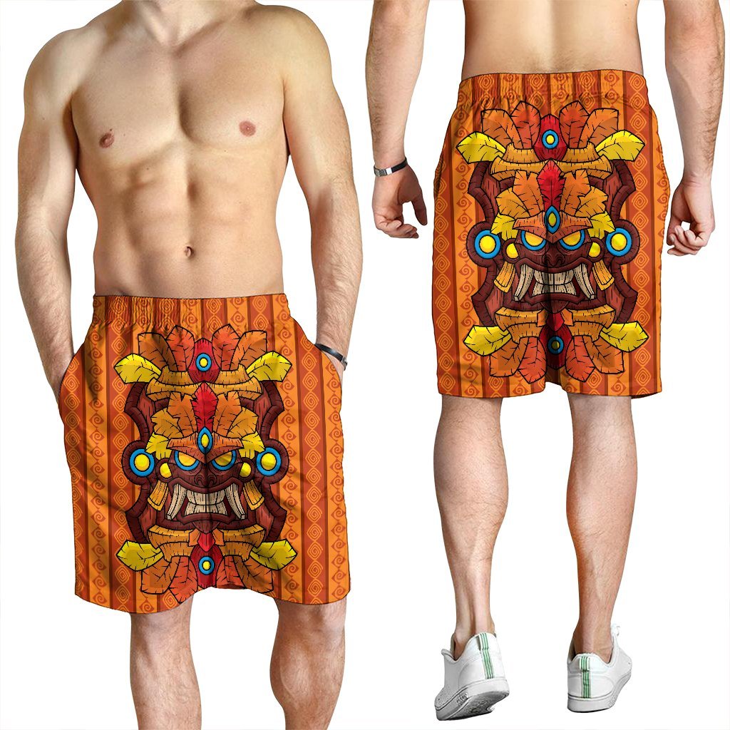 Hawaii Tiki Pattern Men's Shorts - AH - Polynesian Pride