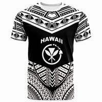 Hawaii T Shirt Tribal Pattern Cool Style White Color Unisex White - Polynesian Pride