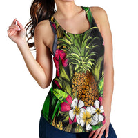 Hawaii Tropical Flowers Pineapple Racerback Tank - AH - Polynesian Pride