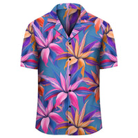 Hawaii Tropical Flowers Pink Hawaiian Shirt - Polynesian Pride
