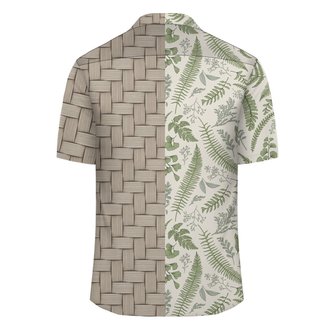 Hawaii Tropical Green Pattern Lauhala Moiety Hawaiian Shirt - Polynesian Pride