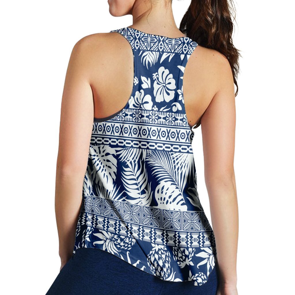 Hawaii Tropical Pattern Racerback Tank - AH - Polynesian Pride