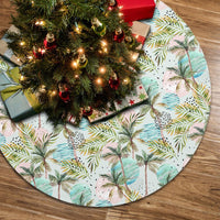 Hawaii Tropical Watercolor Palm Tree Leaf Tree Skirt - Polynesian Pride