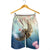 Hawaii Turtle And Jellyfish In Deep Sea Moana Men's Shorts - AH - Polynesian Pride