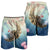 Hawaii Turtle And Jellyfish In Deep Sea Moana Men's Shorts - AH - Polynesian Pride