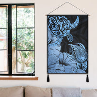Hawaii Turtle Hanging Poster Polynesian Hibiscus Art Blue - AH - Polynesian Pride