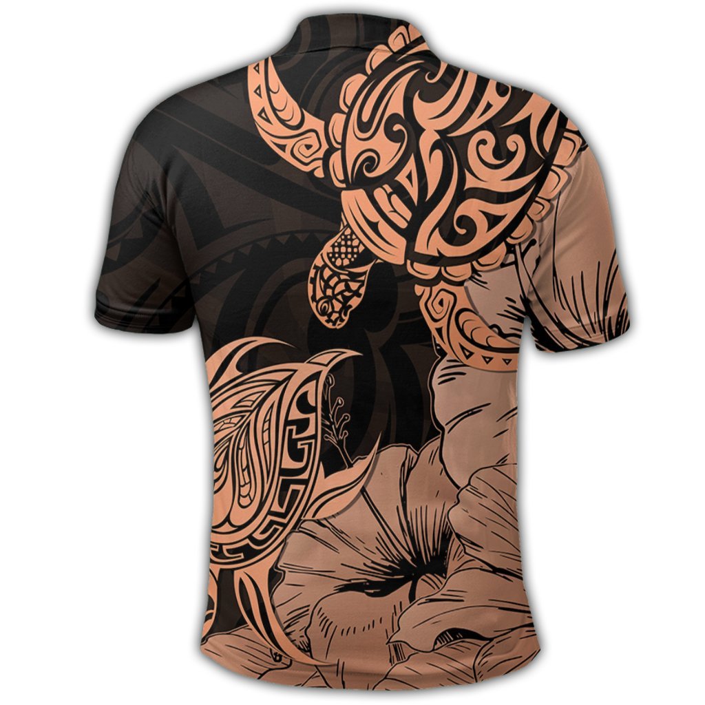 Hawaii Turtle Polo Shirt Polynesian Hibiscus Art Organe AH - Polynesian Pride