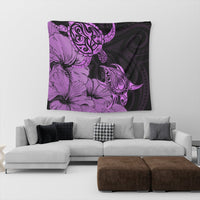Hawaii Turtle Tapestry Polynesian Hibiscus Art Pink - AH - Polynesian Pride